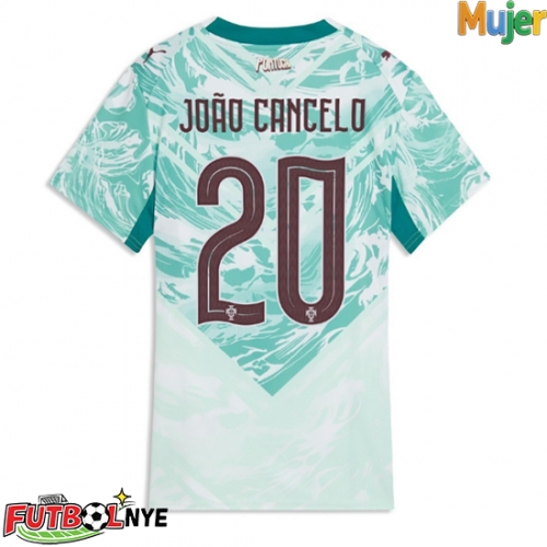 Camiseta Portugal Joao Cancelo #20 Visitante Equipación para mujer Mundial 2026 manga corta